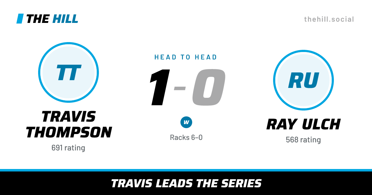 The share card: Travis Thompson vs Ray Ulch, 1–0 head to head on The Hill