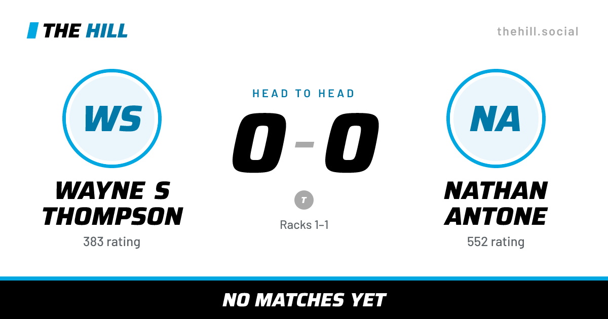 The share card: Wayne S Thompson vs Nathan Antone, 0–0 head to head on The Hill