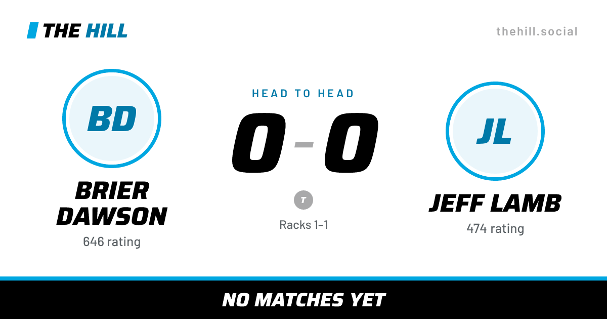 The share card: Brier Dawson vs Jeff Lamb, 0–0 head to head on The Hill