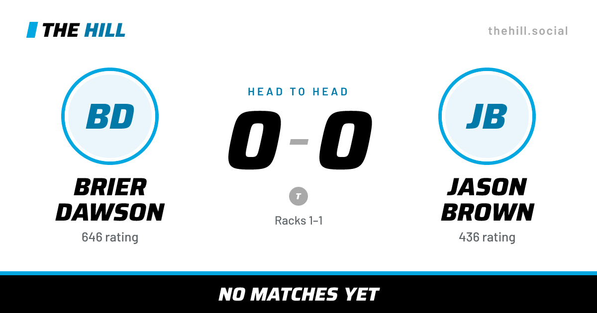 The share card: Brier Dawson vs Jason Brown, 0–0 head to head on The Hill