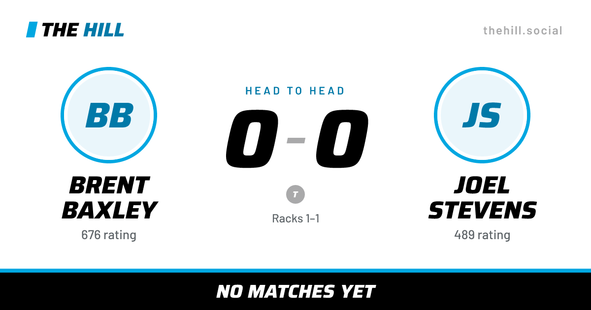 The share card: Brent Baxley vs Joel Stevens, 0–0 head to head on The Hill