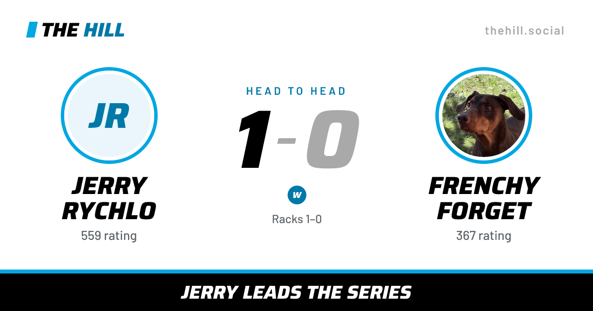 The share card: Jerry Rychlo vs Frenchy Forget, 1–0 head to head on The Hill