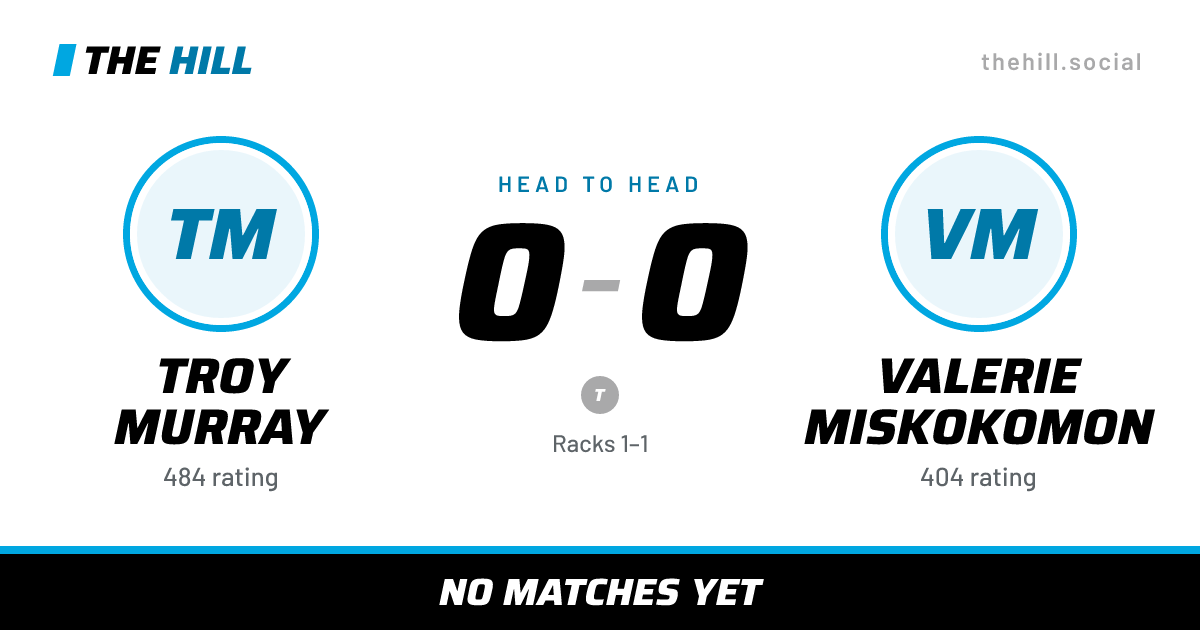 The share card: Troy Murray vs Valerie Miskokomon, 0–0 head to head on The Hill